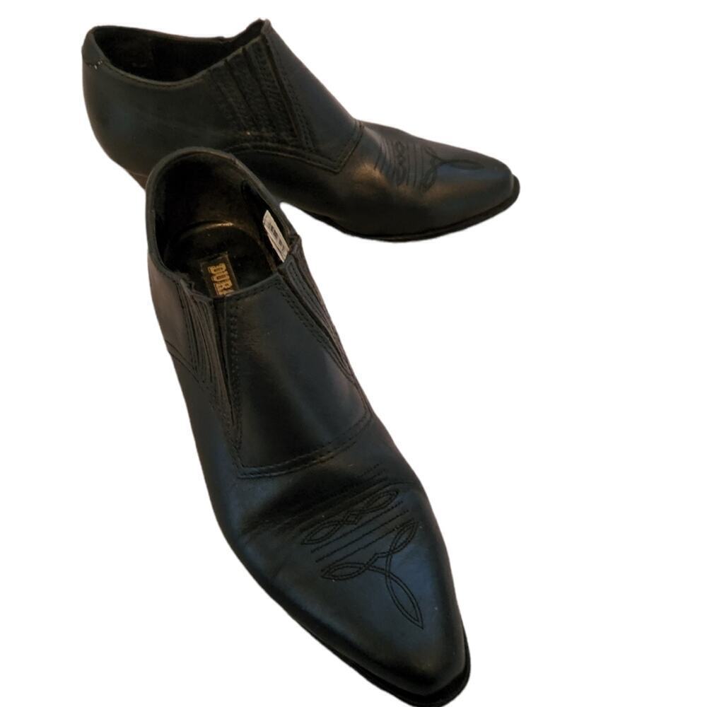 DURANGO BLACK LEATHER ANKLE BOOT SIZE 7.5